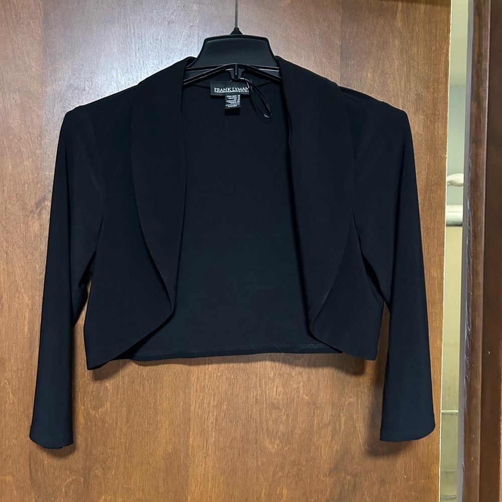 Frank Lyman Design Black Bolero Jacket, Size 14
